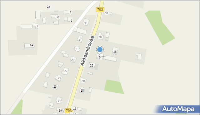 Aleksandrówka, Aleksandrówka, 24, mapa Aleksandrówka