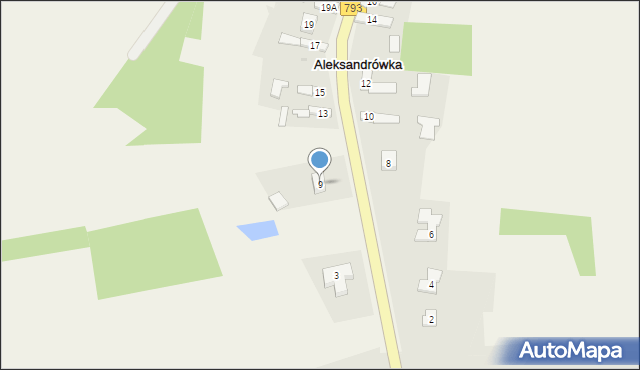 Aleksandrówka, Aleksandrówka, 9, mapa Aleksandrówka