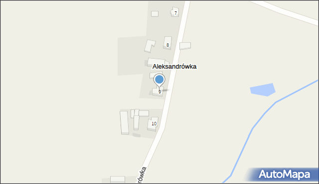 Aleksandrówka, Aleksandrówka, 9, mapa Aleksandrówka