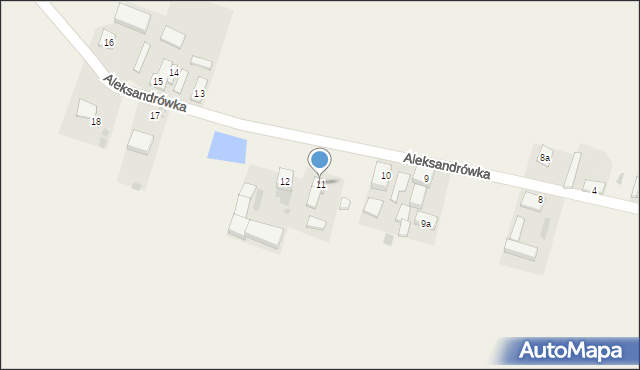 Aleksandrówka, Aleksandrówka, 11, mapa Aleksandrówka