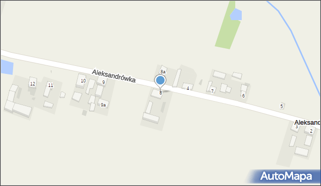 Aleksandrówka, Aleksandrówka, 8, mapa Aleksandrówka