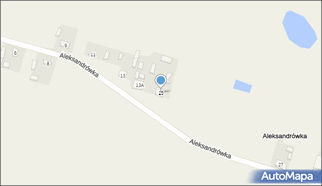 Aleksandrówka, Aleksandrówka, 15, mapa Aleksandrówka