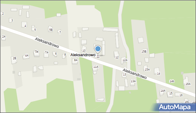 Aleksandrowo, Aleksandrowo, 11, mapa Aleksandrowo