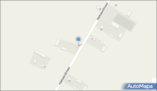 Aleksandrowo, Aleksandrowo, 26, mapa Aleksandrowo