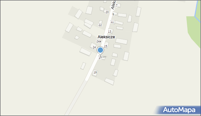 Aleksicze, Aleksicze, 17, mapa Aleksicze
