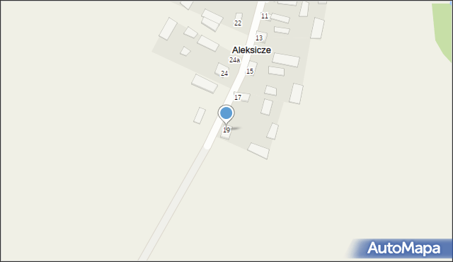 Aleksicze, Aleksicze, 19, mapa Aleksicze