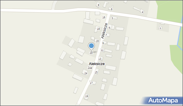 Aleksicze, Aleksicze, 22, mapa Aleksicze