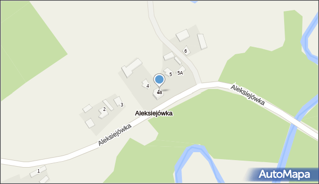 Aleksiejówka, Aleksiejówka, 4a, mapa Aleksiejówka