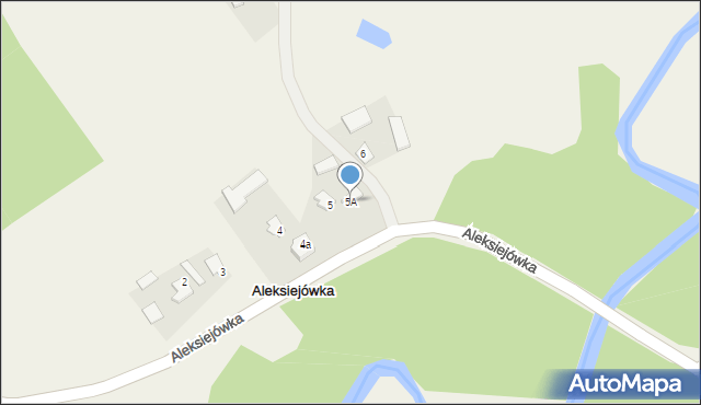 Aleksiejówka, Aleksiejówka, 5A, mapa Aleksiejówka