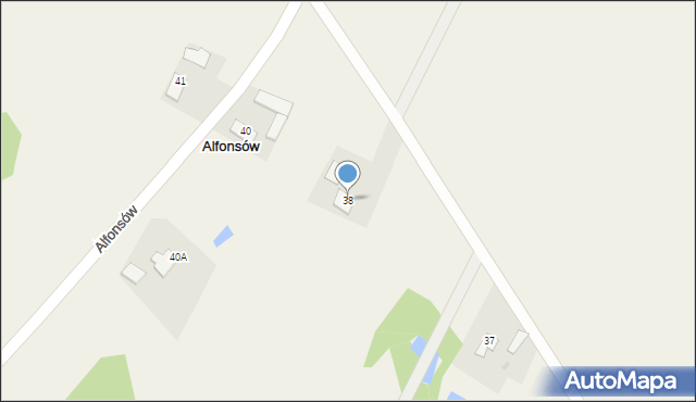 Alfonsów, Alfonsów, 38, mapa Alfonsów