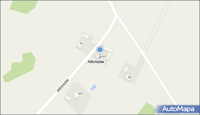 Alfonsów, Alfonsów, 40, mapa Alfonsów