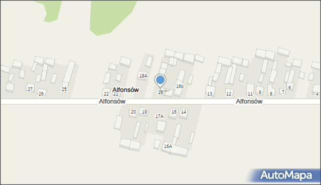 Alfonsów, Alfonsów, 18, mapa Alfonsów