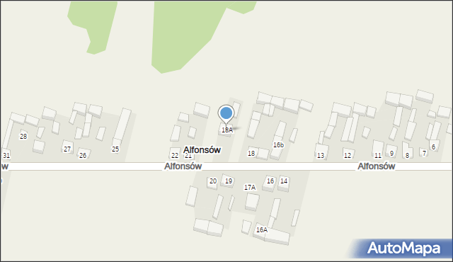 Alfonsów, Alfonsów, 20a, mapa Alfonsów