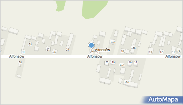 Alfonsów, Alfonsów, 22, mapa Alfonsów