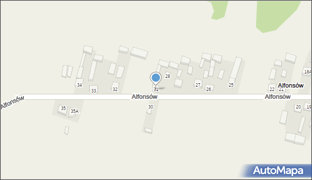 Alfonsów, Alfonsów, 31, mapa Alfonsów