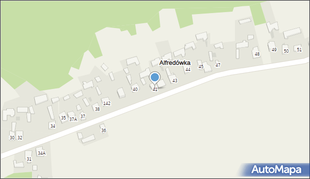 Alfredówka, Alfredówka, 41, mapa Alfredówka