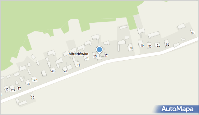 Alfredówka, Alfredówka, 46, mapa Alfredówka