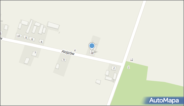 Alojzów, Alojzów, 1a, mapa Alojzów