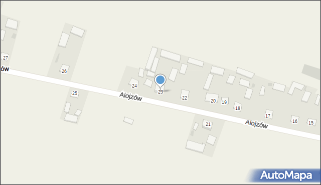 Alojzów, Alojzów, 23, mapa Alojzów