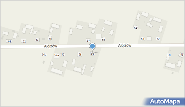 Alojzów, Alojzów, 56, mapa Alojzów