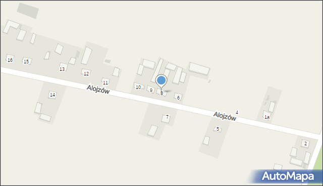 Alojzów, Alojzów, 8, mapa Alojzów