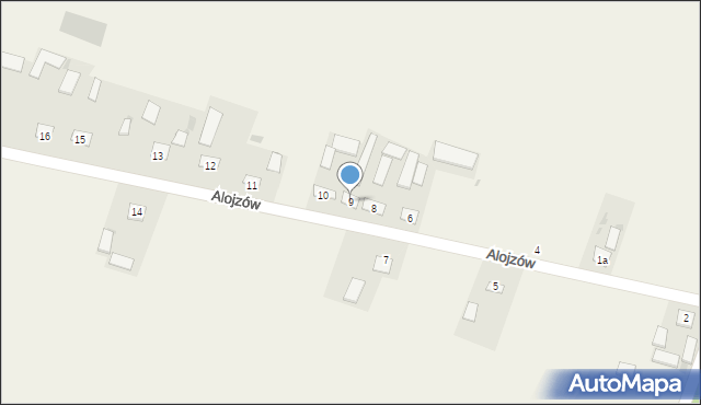 Alojzów, Alojzów, 9, mapa Alojzów