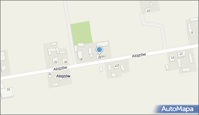 Alojzów, Alojzów, 18, mapa Alojzów