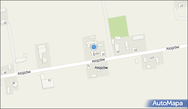 Alojzów, Alojzów, 32, mapa Alojzów