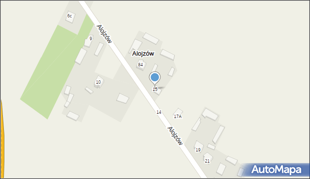 Alojzów, Alojzów, 15, mapa Alojzów