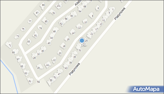 Baranowo, Alabastrowa, 29, mapa Baranowo