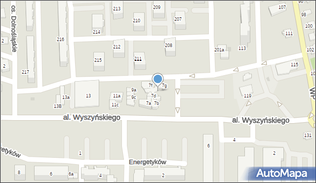 Bełchatów, Aleja Wyszyńskiego Stefana, ks. kard., 7e, mapa Bełchatów