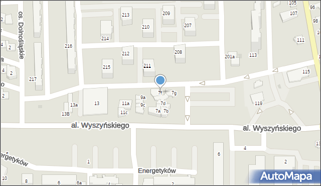 Bełchatów, Aleja Wyszyńskiego Stefana, ks. kard., 7f, mapa Bełchatów