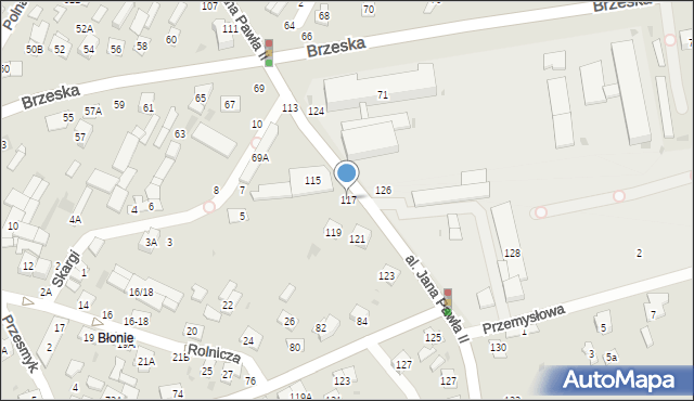 Biała Podlaska, Aleja Jana Pawła II, 117, mapa Białej Podlaskiej