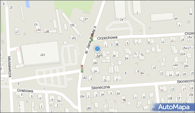 Biała Podlaska, Aleja Jana Pawła II, 158, mapa Białej Podlaskiej