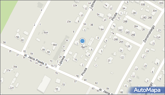 Biała Podlaska, Aleja Jana Pawła II, 76a, mapa Białej Podlaskiej