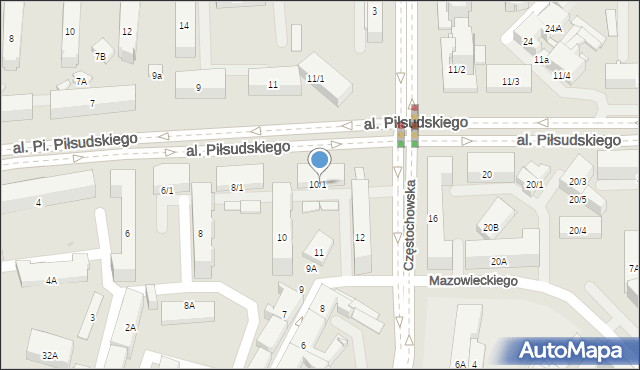 Białystok, Aleja Piłsudskiego Józefa, marsz., 10/1, mapa Białegostoku