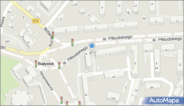 Białystok, Aleja Piłsudskiego Józefa, marsz., 2F, mapa Białegostoku
