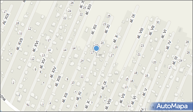 Boguchwałowice, Aleja XI, 18, mapa Boguchwałowice