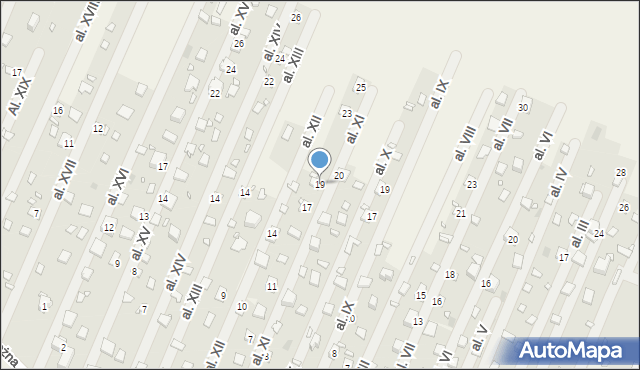 Boguchwałowice, Aleja XI, 19, mapa Boguchwałowice