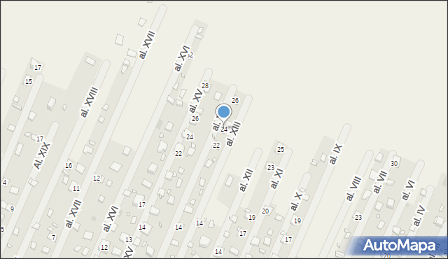 Boguchwałowice, Aleja XIV, 24, mapa Boguchwałowice