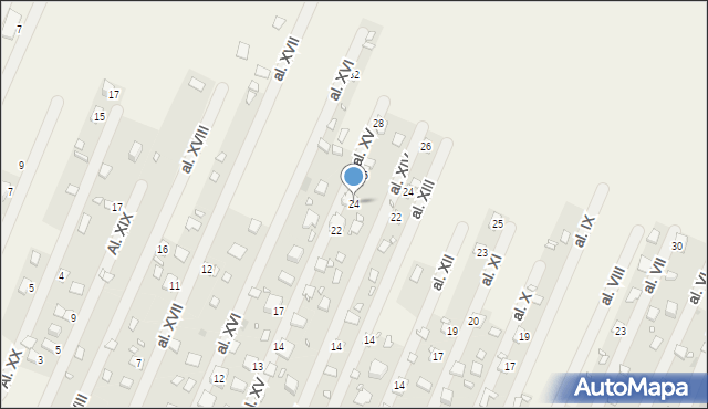 Boguchwałowice, Aleja XV, 24, mapa Boguchwałowice