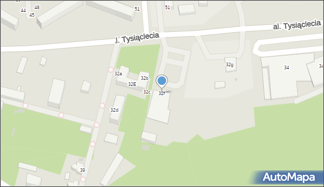 Bolesławiec, Aleja Tysiąclecia, 32f, mapa Bolesławca