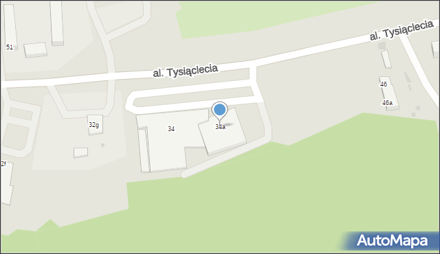 Bolesławiec, Aleja Tysiąclecia, 34a, mapa Bolesławca