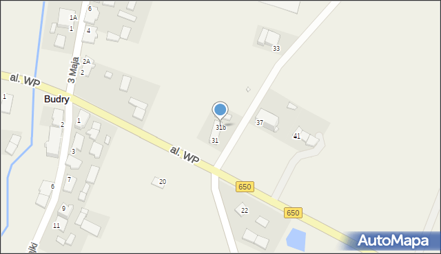 Budry, Aleja Wojska Polskiego, 31b, mapa Budry