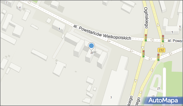Bydgoszcz, Aleja Powstańców Wielkopolskich, 10, mapa Bydgoszczy