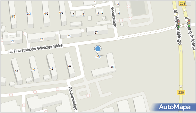 Bydgoszcz, Aleja Powstańców Wielkopolskich, 46p, mapa Bydgoszczy
