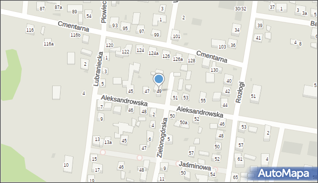 Bydgoszcz, Aleksandrowska, 49, mapa Bydgoszczy