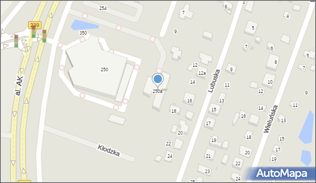 Bydgoszcz, Aleja Armii Krajowej, 250a, mapa Bydgoszczy