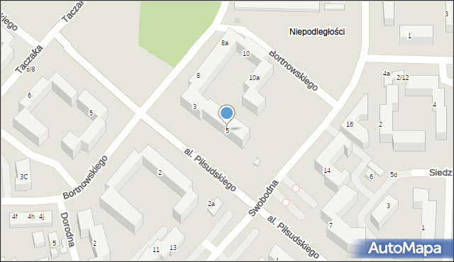 Bydgoszcz, Aleja Piłsudskiego Józefa, marsz., 5, mapa Bydgoszczy