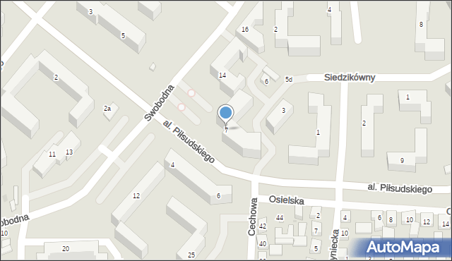 Bydgoszcz, Aleja Piłsudskiego Józefa, marsz., 7, mapa Bydgoszczy